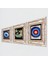Nazar, Şahmeran Çerçeveli Taş Duvar Tablosu 3’lü Set - Dekoratif Modern Sanat, Ev ve Ofis Dekoru |TK3-1961| 2