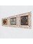 Yaşam Çiçeği, Nazar Boncuğu, Çini Sanatı Taş Duvar Tablosu Çerçeveli Duvar Dekoru 3 Parça Tablo Seti Wall Art T3-358 2