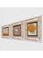 Minimalist, Mandala Çerçeveli Taş Duvar Tablosu 3’lü Set - Dekoratif Modern Sanat, Ev ve Ofis Dekoru |TK3-1935| 2