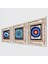 Stone Nazar Çerçeveli Taş Duvar Tablosu 3’lü Set - Dekoratif Modern Sanat, Ev ve Ofis Dekoru |TK3-1955| 2