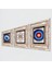 Stone Nazar, Sri Yantra Çerçeveli Taş Duvar Tablosu 3’lü Set - Dekoratif Modern Sanat, Ev ve Ofis Dekoru |TK3-1969| 2