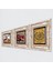 Stone Felak Suresi, Semazen, Nar Çerçeveli Taş Duvar Tablosu 3’lü Set - Dekoratif Modern Sanat, Ev ve Ofis Dekoru |TK3-870| 2