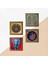 Mandala, Fil, Tavus Kuşu, Nazar Ahşap Çerçeveli Taş Duvar Tablosu 4’lü Set – 25x25 cm Dekoratif Modern Sanat – Ev ve Ofis Dekoru |W4-340| 5