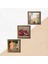 Stone Salvador Dalí Amerika’nın Keşfi, İki Müzisyen Kız, Nar Ahşap Çerçeveli Taş Duvar Tablosu 3’lü Set – 25x25 cm Dekoratif Modern Sanat – Ev ve Ofis Dekoru |W3-1518| 5