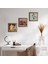 Ebru Sanatı, İki Müzisyen Kız Tablosu, Nar Taş Duvar Tablosu Ahşap Çerçeveli Duvar Dekoru 3 Parça Tablo Seti Wall Art W3-1501 1