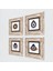 Stone Nazar Çerçeveli Taş Duvar Tablosu 4’lü Set - Dekoratif Modern Sanat, Ev ve Ofis Dekoru |TK4-1060| 2