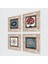 Nazar, Yaşam Çiçeği, Sri Yantra, Nar Ağacı Taş Duvar Tablosu Çerçeveli Duvar Dekoru 4 Parça Tablo Seti Wall Art T4-1020 2