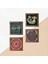 Mandala, Nazar, Yaşam Çiçeği, Şahmeran Ahşap Çerçeveli Taş Duvar Tablosu 4’lü Set – 25x25 cm Dekoratif Modern Sanat – Ev ve Ofis Dekoru |W4-786| 5