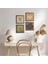 Lotus Çiçeği, Yaşam Çiçeği, Hayat Ağacı Taş Duvar Tablosu Ahşap Çerçeveli Duvar Dekoru 4 Parça Tablo Seti Wall Art W4-817 1