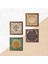 Lotus Çiçeği, Yaşam Çiçeği, Hayat Ağacı Taş Duvar Tablosu Ahşap Çerçeveli Duvar Dekoru 4 Parça Tablo Seti Wall Art W4-817 5