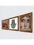 Çingene Kızı Mozaiği, Nar, Fatma Ana Eli (Hamsa) Taş Duvar Tablosu Ahşap Çerçeveli Duvar Dekoru 3 Parça Tablo Seti Wall Art W3-720 2