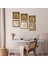 İslami Taş Duvar Tablosu Ahşap Çerçeveli Duvar Dekoru 6 Parça Tablo Seti Wall Art W6-25 1