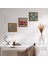 Yaşam Çiçeği, Hayat Ağacı, Nar Taş Duvar Tablosu Ahşap Çerçeveli Duvar Dekoru 3 Parça Tablo Seti Wall Art W3-1699 1