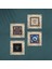 Nazar, Yaşam Çiçeği, Hayat Ağacı Çerçeveli Taş Duvar Tablosu 4’lü Set - Dekoratif Modern Sanat, Ev ve Ofis Dekoru |TK4-1564| 4