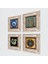 Stone Yaşam Çiçeği, Nazar, Şahmeran Çerçeveli Taş Duvar Tablosu 4’lü Set - Dekoratif Modern Sanat, Ev ve Ofis Dekoru |TK4-1218| 2