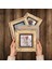 Gül Çiçek, Fas Desenli Vintage Taş Duvar Tablosu Çerçeveli Duvar Dekoru 4 Parça Tablo Seti Wall Art T4-1369 3