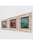 Van Gogh Badem Ağacı, Kelebekli Çiçek, Nar Taş Duvar Tablosu Çerçeveli Duvar Dekoru 3 Parça Tablo Seti Wall Art T3-1137 2