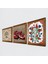 Çini Sanatı Lale, Hayat Ağacı, Nar Taş Duvar Tablosu Ahşap Çerçeveli Duvar Dekoru 3 Parça Tablo Seti Wall Art W3-930 2