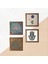 Yaşam Çiçeği, Ebru Sanatı, Fatma Ana Eli (Hamsa) Taş Duvar Tablosu Ahşap Çerçeveli Duvar Dekoru 4 Parça Tablo Seti Wall Art W4-408 5