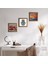 Stone İstanbul Kız Kulesi, Nar, Fatma Ana Eli (Hamsa) Ahşap Çerçeveli Taş Duvar Tablosu 3’lü Set – 25x25 cm Dekoratif Modern Sanat – Ev ve Ofis Dekoru |W3-723| 1
