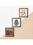 İlk Ayet 'Oku', Nar, Fatma Ana Eli (Hamsa) Ahşap Çerçeveli Taş Duvar Tablosu 3’lü Set – 25x25 cm Dekoratif Modern Sanat – Ev ve Ofis Dekoru |W3-733| 5