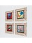 Kelebek, Fil, Kuş, Pembe Ortanca Çiçeği Taş Duvar Tablosu Çerçeveli Duvar Dekoru 4 Parça Tablo Seti Wall Art T4-1201 2