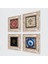 Nazar, Mandala, Hayat Ağacı Taş Duvar Tablosu Çerçeveli Duvar Dekoru 4 Parça Tablo Seti Wall Art T4-1578 2