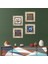 Nazar, Yaşam Çiçeği, Şahmeran Çerçeveli Taş Duvar Tablosu 4’lü Set - Dekoratif Modern Sanat, Ev ve Ofis Dekoru |TK4-1588| 1