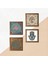 Yaşam Çiçeği, Hayat Ağacı, Fatma Ana Eli (Hamsa) Taş Duvar Tablosu Ahşap Çerçeveli Duvar Dekoru 4 Parça Tablo Seti Wall Art W4-435 5