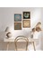 Yaşam Çiçeği, Lotus Çiçeği, Şahmeran Taş Duvar Tablosu Ahşap Çerçeveli Duvar Dekoru 4 Parça Tablo Seti Wall Art W4-474 1