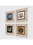 Nazar, Şahmeran Çerçeveli Taş Duvar Tablosu 4’lü Set - Dekoratif Modern Sanat, Ev ve Ofis Dekoru |TK4-1209| 2