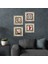 Stone Lale, Kelebekli Çiçek Çerçeveli Taş Duvar Tablosu 4’lü Set - Dekoratif Modern Sanat, Ev ve Ofis Dekoru |TK4-121| 1