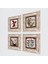 Stone Lale, Kelebekli Çiçek Çerçeveli Taş Duvar Tablosu 4’lü Set - Dekoratif Modern Sanat, Ev ve Ofis Dekoru |TK4-121| 2