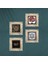 Horus'un Gözü, Sri Yantra, Çini Sanatı, Nar Ağacı Taş Duvar Tablosu Çerçeveli Duvar Dekoru 4 Parça Tablo Seti Wall Art T4-287 4