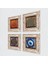 Nazar, Yaşam Çiçeği, Sri Yantra Taş Duvar Tablosu Çerçeveli Duvar Dekoru 4 Parça Tablo Seti Wall Art T4-1592 2