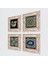 Hayat Ağacı, Mandala, Nazar, Şahmeran Çerçeveli Taş Duvar Tablosu 4’lü Set - Dekoratif Modern Sanat, Ev ve Ofis Dekoru |TK4-1030| 2