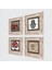 Hayat Ağacı, Nar, Nar Ağacı, Fatma Ana Eli (Hamsa) Taş Duvar Tablosu Çerçeveli Duvar Dekoru 4 Parça Tablo Seti Wall Art T4-106 2