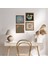 Yaşam Çiçeği, Şahmeran, Hayat Ağacı Ahşap Çerçeveli Taş Duvar Tablosu 4’lü Set – 25x25 cm Dekoratif Modern Sanat – Ev ve Ofis Dekoru |W4-444| 1