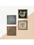 Yaşam Çiçeği, Şahmeran, Hayat Ağacı Ahşap Çerçeveli Taş Duvar Tablosu 4’lü Set – 25x25 cm Dekoratif Modern Sanat – Ev ve Ofis Dekoru |W4-444| 5