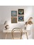 Nazar, Yaşam Çiçeği, Şahmeran Ahşap Çerçeveli Taş Duvar Tablosu 4’lü Set – 25x25 cm Dekoratif Modern Sanat – Ev ve Ofis Dekoru |W4-482| 1