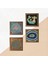 Nazar, Yaşam Çiçeği, Şahmeran Ahşap Çerçeveli Taş Duvar Tablosu 4’lü Set – 25x25 cm Dekoratif Modern Sanat – Ev ve Ofis Dekoru |W4-482| 5