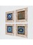 Stone Yaşam Çiçeği, Nazar Çerçeveli Taş Duvar Tablosu 4’lü Set - Dekoratif Modern Sanat, Ev ve Ofis Dekoru |TK4-1256| 2