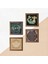 Nazar, Lotus Çiçeği, Yaşam Çiçeği, Şahmeran Ahşap Çerçeveli Taş Duvar Tablosu 4’lü Set – 25x25 cm Dekoratif Modern Sanat – Ev ve Ofis Dekoru |W4-792| 5