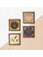 Lotus Çiçeği, Yaşam Çiçeği, Lale, Nazar Taş Duvar Tablosu Ahşap Çerçeveli Duvar Dekoru 4 Parça Tablo Seti Wall Art W4-803 5
