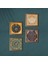 Mandala, Lotus Çiçeği, Yaşam Çiçeği, Nazar Taş Duvar Tablosu Ahşap Çerçeveli Duvar Dekoru 4 Parça Tablo Seti Wall Art W4-812 3