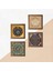 Mandala, Lotus Çiçeği, Yaşam Çiçeği, Nazar Taş Duvar Tablosu Ahşap Çerçeveli Duvar Dekoru 4 Parça Tablo Seti Wall Art W4-812 5