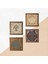 Lotus Çiçeği, Yaşam Çiçeği, Hayat Ağacı Taş Duvar Tablosu Ahşap Çerçeveli Duvar Dekoru 4 Parça Tablo Seti Wall Art W4-819 5