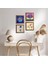 Ebru Sanatı, Lale, Hayat Ağacı Taş Duvar Tablosu Ahşap Çerçeveli Duvar Dekoru 4 Parça Tablo Seti Wall Art W4-843 1
