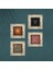Yaşam Çiçeği, Mandala, Sri Yantra, Hayat Ağacı Çerçeveli Taş Duvar Tablosu 4’lü Set - Dekoratif Modern Sanat, Ev ve Ofis Dekoru |TK4-528| 4