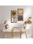 Lotus Çiçeği, Yaşam Çiçeği, Ebru Sanatı, Nazar Taş Duvar Tablosu Ahşap Çerçeveli Duvar Dekoru 4 Parça Tablo Seti Wall Art W4-804 1